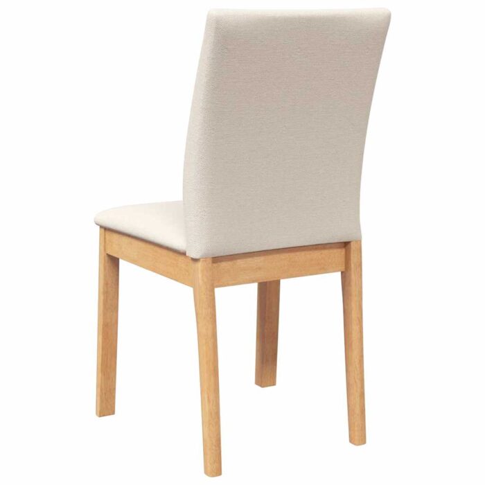 Chaises à manger coussins 2 pcs bois massif caoutchouc – Image 5