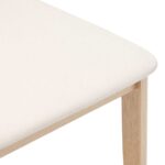 Chaises à manger coussins 2 pcs bois massif caoutchouc – Image 6