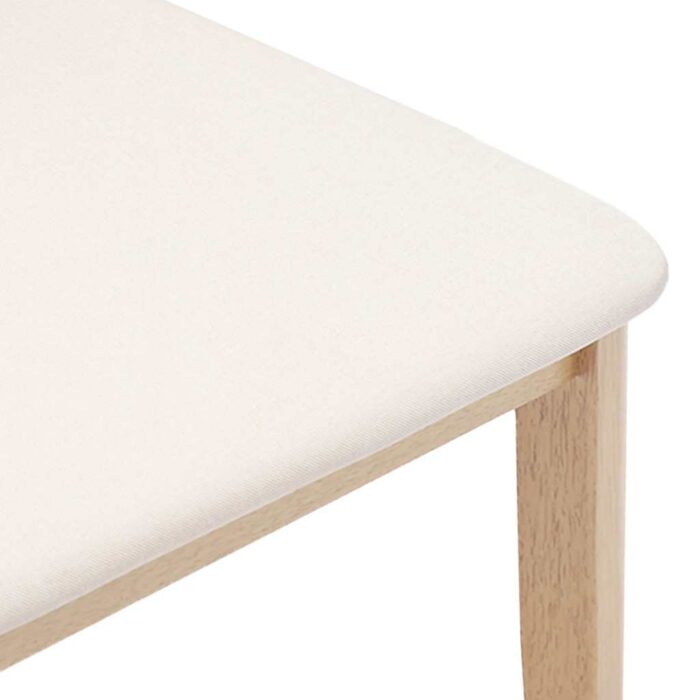 Chaises à manger coussins 2 pcs bois massif caoutchouc – Image 6
