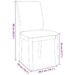 Chaises à manger coussins 2 pcs blanc bois massif caoutchouc – Image 9