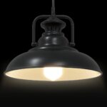 Lampe suspendue E27 noir Ø 31 cm fer – Image 4
