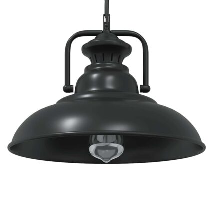 Lampe suspendue E27 noir Ø 31 cm fer