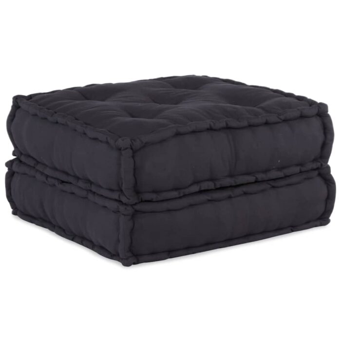 Pouf modulaire anthracite 70x70x36 tissu – Image 1