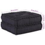 Pouf modulaire anthracite 70x70x36 tissu – Image 7