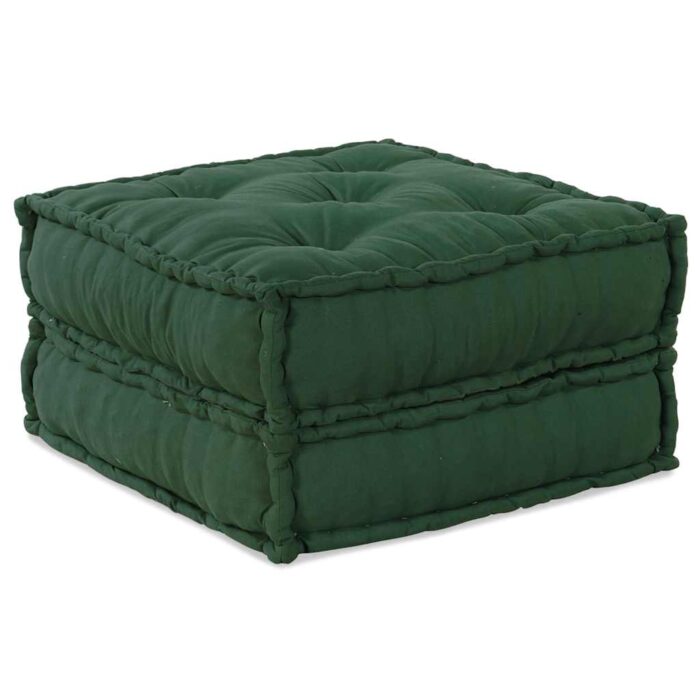 Pouf modulaire vert 70x70x36 tissu – Image 1
