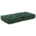 Pouf modulaire vert 70x70x36 tissu – Image 2