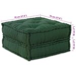 Pouf modulaire vert 70x70x36 tissu – Image 7