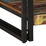 Table basse multicolore 90x50x38 cm bois de récupération massif – Image 7