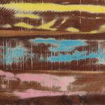 Table basse multicolore 90x50x38 cm bois de récupération massif – Image 9