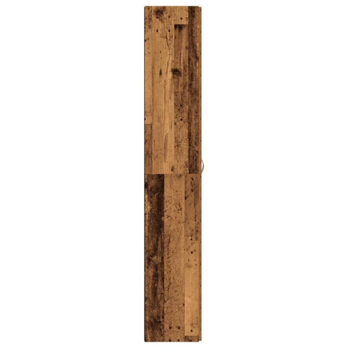 Buffet haut vieux bois 60x32x190 cm bois d'ingénierie – Image 2