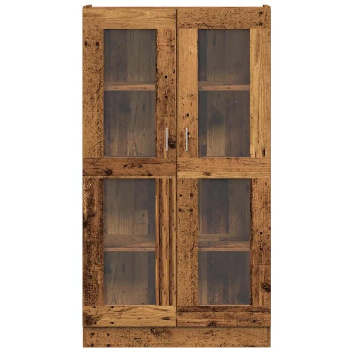 Buffet haut vieux bois 82,5x30,5x150 cm bois d'ingénierie – Image 2