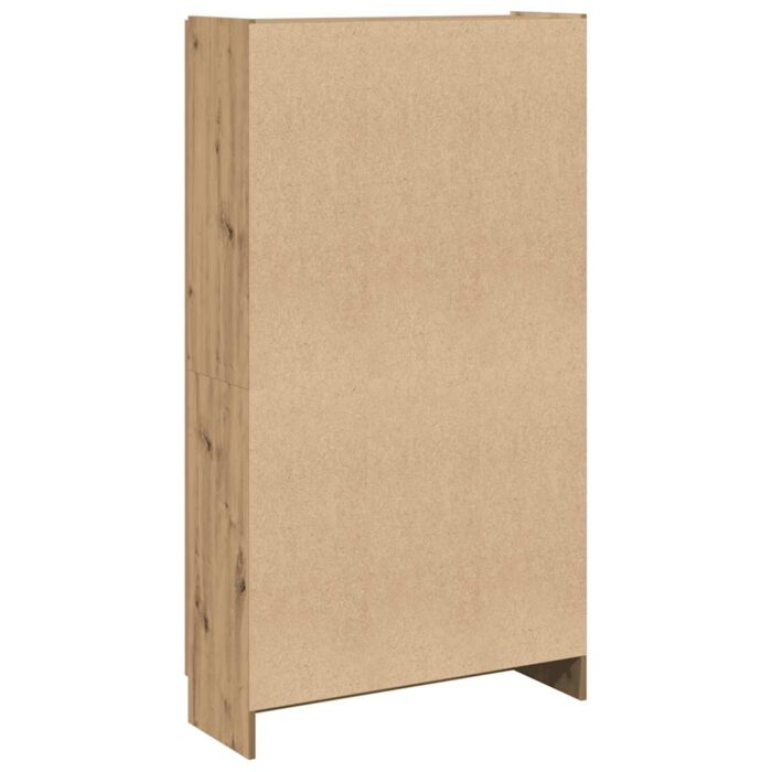 Buffet haut chêne artisanal 82,5x30,5x150 cm bois d'ingénierie – Image 4