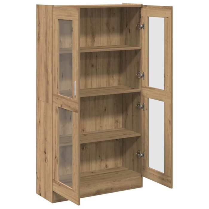 Buffet haut chêne artisanal 82,5x30,5x150 cm bois d'ingénierie – Image 5