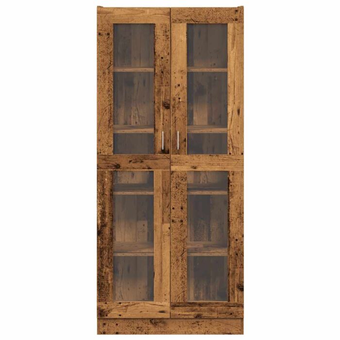Buffet haut vieux bois 82,5x30,5x185 cm bois d'ingénierie – Image 2