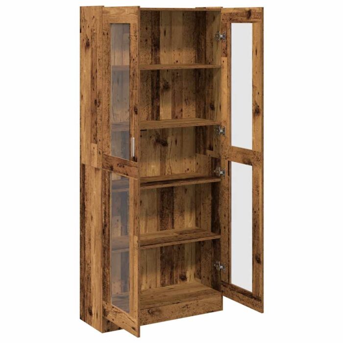 Buffet haut vieux bois 82,5x30,5x185 cm bois d'ingénierie – Image 5