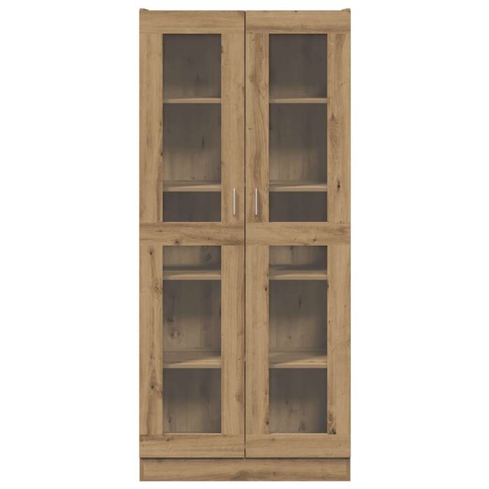 Buffet haut chêne artisanal 82,5x30,5x185 cm bois d'ingénierie – Image 2