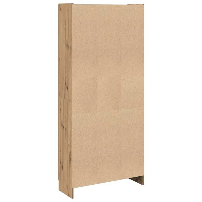 Buffet haut chêne artisanal 82,5x30,5x185 cm bois d'ingénierie – Image 4