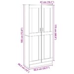 Buffet haut chêne artisanal 82,5x30,5x185 cm bois d'ingénierie – Image 8