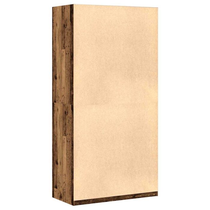 Garde-robe vieux bois 100x50x200 cm bois d'ingénierie – Image 4