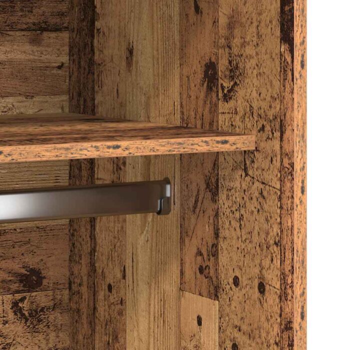 Garde-robe vieux bois 100x50x200 cm bois d'ingénierie – Image 5