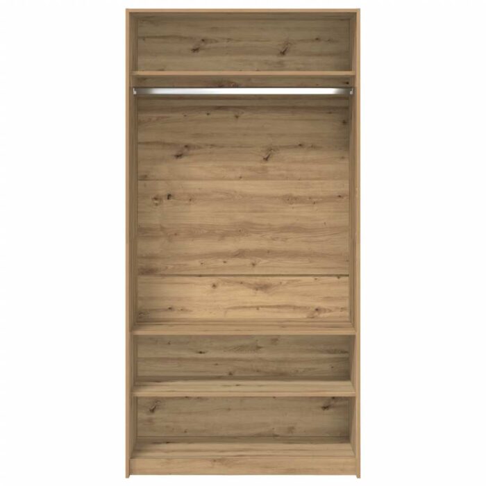 Garde-robe chêne artisanal 100x50x200 cm bois d'ingénierie – Image 2