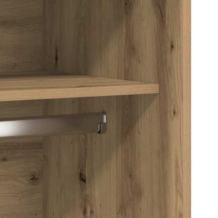 Garde-robe chêne artisanal 100x50x200 cm bois d'ingénierie – Image 5