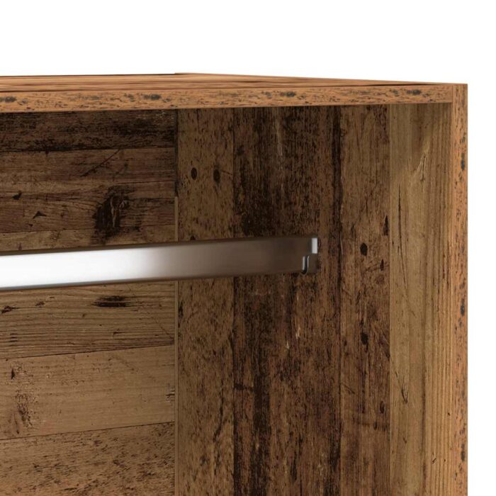 Garde-robe vieux bois 100x50x200 cm bois d'ingénierie – Image 5