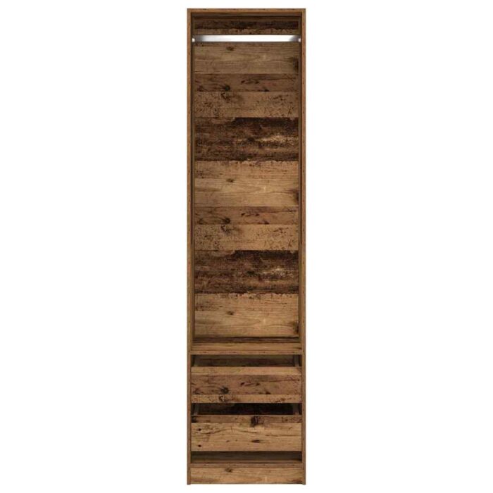 Garde-robe vieux bois 50x50x200 cm bois d'ingénierie – Image 2