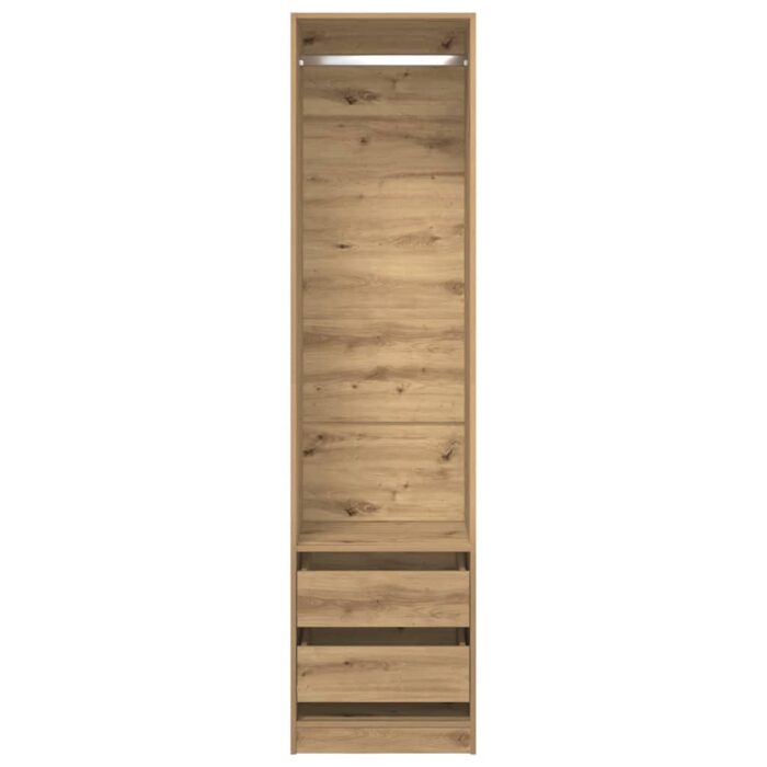Garde-robe chêne artisanal 50x50x200 cm bois d'ingénierie – Image 2