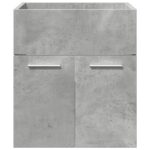 Ensemble de meubles de salle de bain 3 pcs gris béton – Image 7