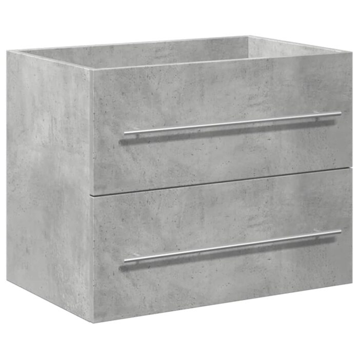Ensemble de meubles de salle de bain 2 pcs gris béton – Image 6