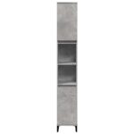 Ensemble de meubles de salle de bain 3 pcs gris béton – Image 3
