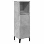 Ensemble de meubles de salle de bain 3 pcs gris béton – Image 4