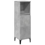 Ensemble de meubles de salle de bain 3 pcs gris béton – Image 4