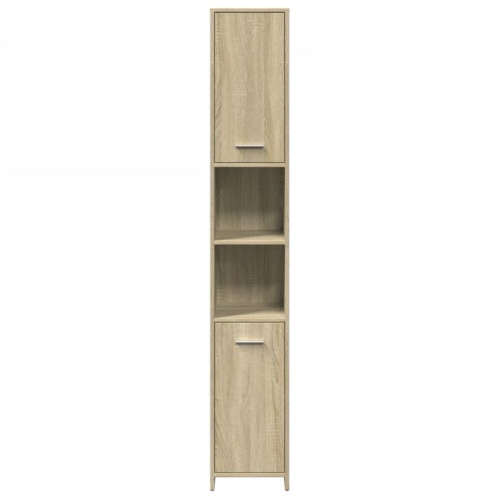 Ensemble de meubles de salle de bain 4 pcs chêne sonoma – Image 5