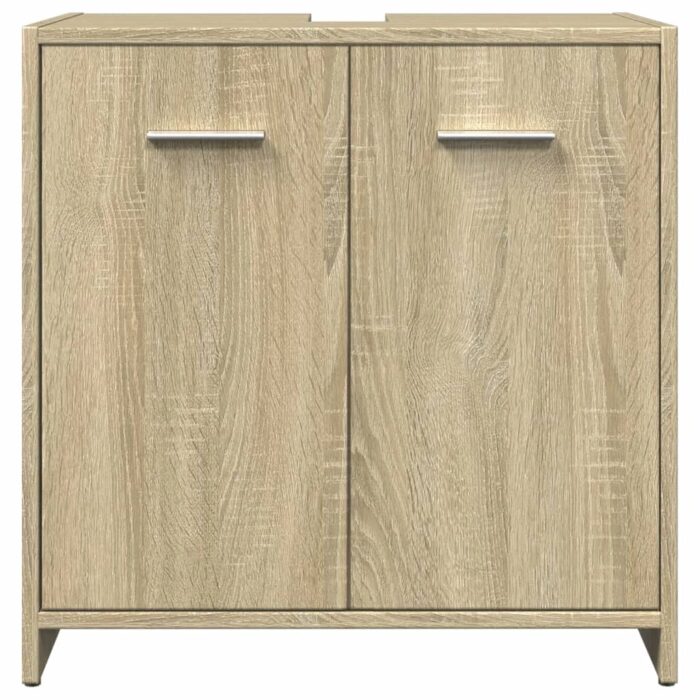Ensemble de meubles de salle de bain 3 pcs chêne sonoma – Image 5