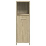 Ensemble de meubles de salle de bain 3 pcs chêne sonoma – Image 7
