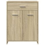 Ensemble de meubles de salle de bain 4 pcs chêne sonoma – Image 5