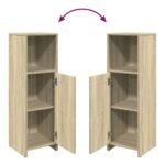 Ensemble de meubles de salle de bain 4 pcs chêne sonoma – Image 9