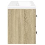 Ensemble de meubles de salle de bain 2 pcs chêne sonoma – Image 3