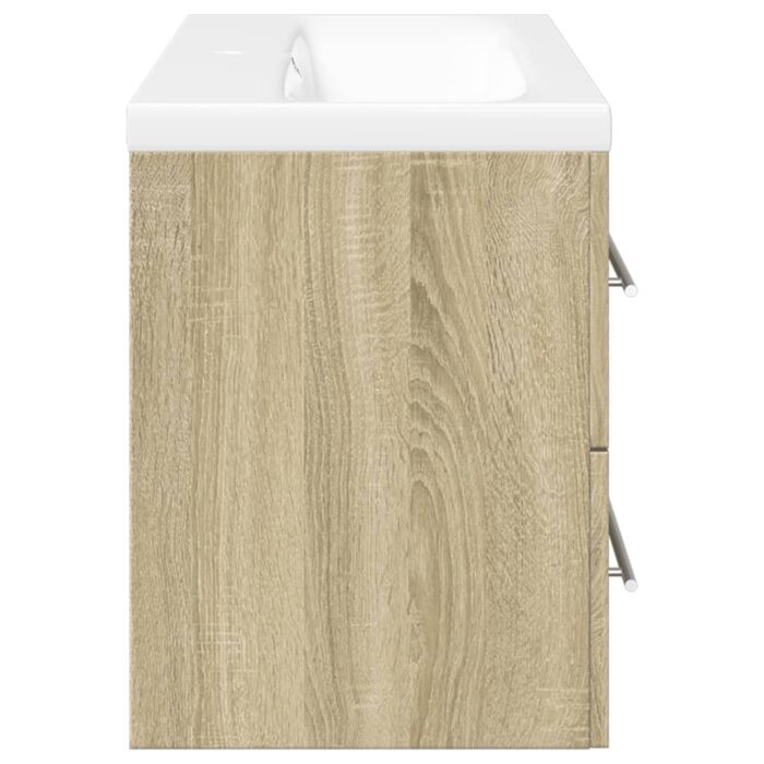 Ensemble de meubles de salle de bain 2 pcs chêne sonoma – Image 3