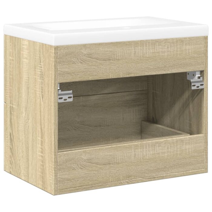 Ensemble de meubles de salle de bain 2 pcs chêne sonoma – Image 4