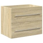 Ensemble de meubles de salle de bain 2 pcs chêne sonoma – Image 6