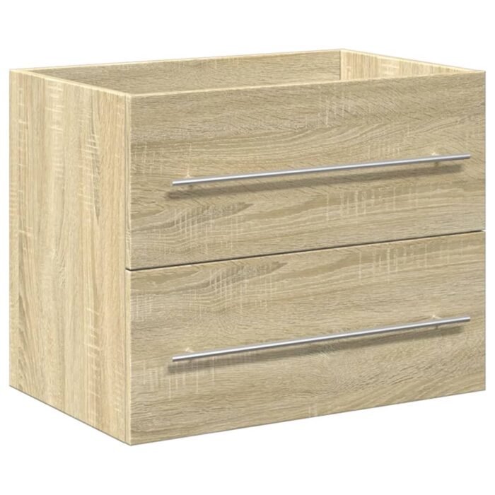 Ensemble de meubles de salle de bain 2 pcs chêne sonoma – Image 6