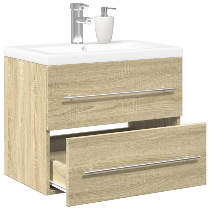 Ensemble de meubles de salle de bain 2 pcs chêne sonoma – Image 1