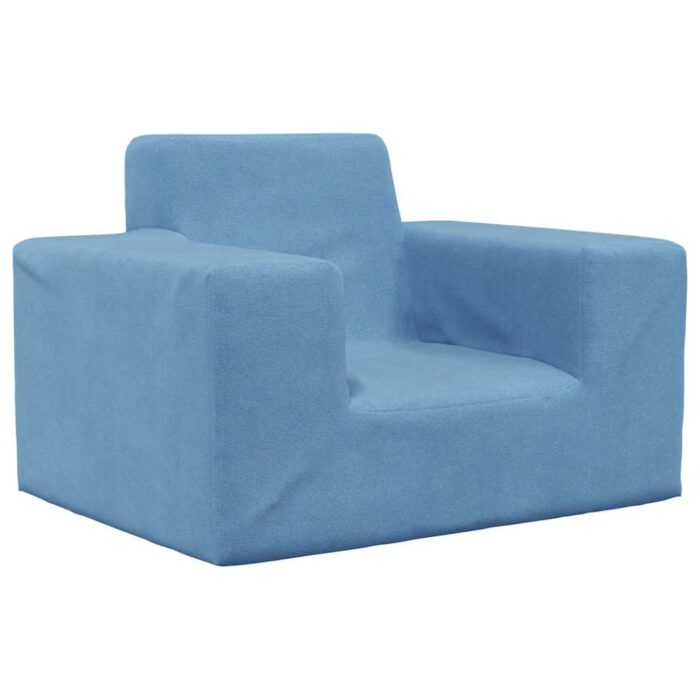 Canapé pour enfants Bleu Peluche douce – Image 1