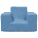 Canapé pour enfants Bleu Peluche douce – Image 2