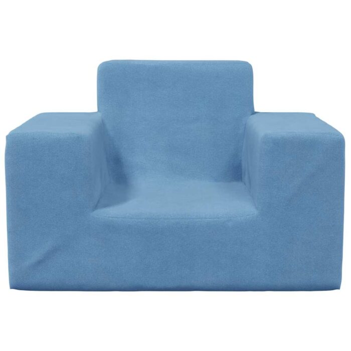 Canapé pour enfants Bleu Peluche douce – Image 2