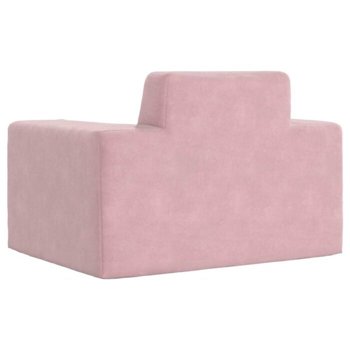 Canapé pour enfants Rose Peluche douce – Image 4