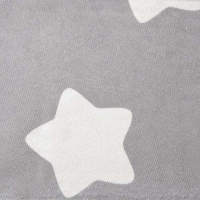 Canapé pour enfants Gris clair avec étoiles Peluche douce – Image 5